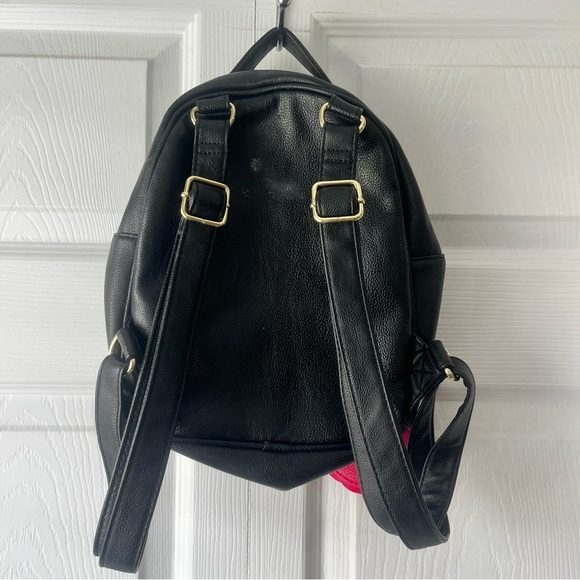 Vintage Betsey Johnson Floral Backpack Pink/black/white Y2K - Picture 3 of 8